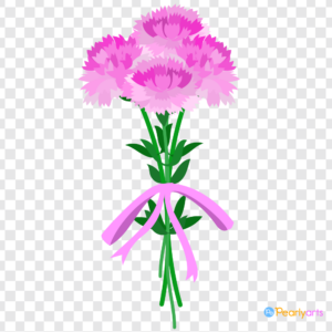 FREE Pink Carnation Bouquet Clipart WM | Pearly Arts