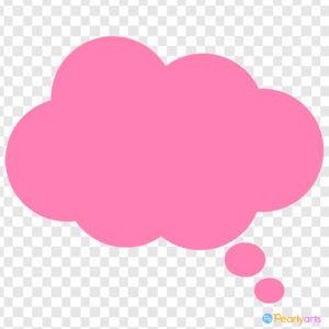 FREE Pink Cloud Speech Bubble Clipart WM | Pearly Arts
