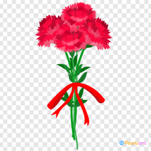 FREE Red Carnation Bouquet Clipart WM | Pearly Arts