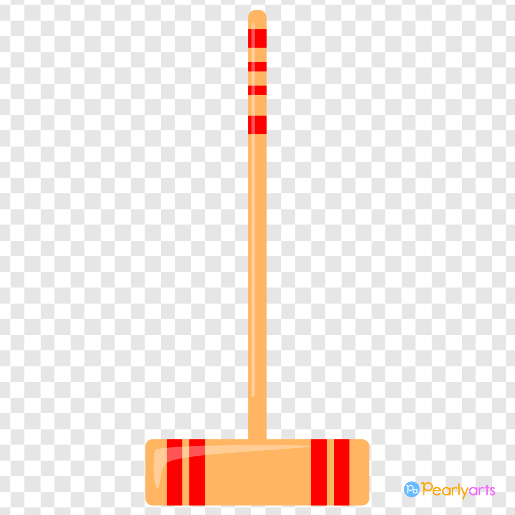 FREE Red Croquet Mallet Clipart WM | Pearly Arts