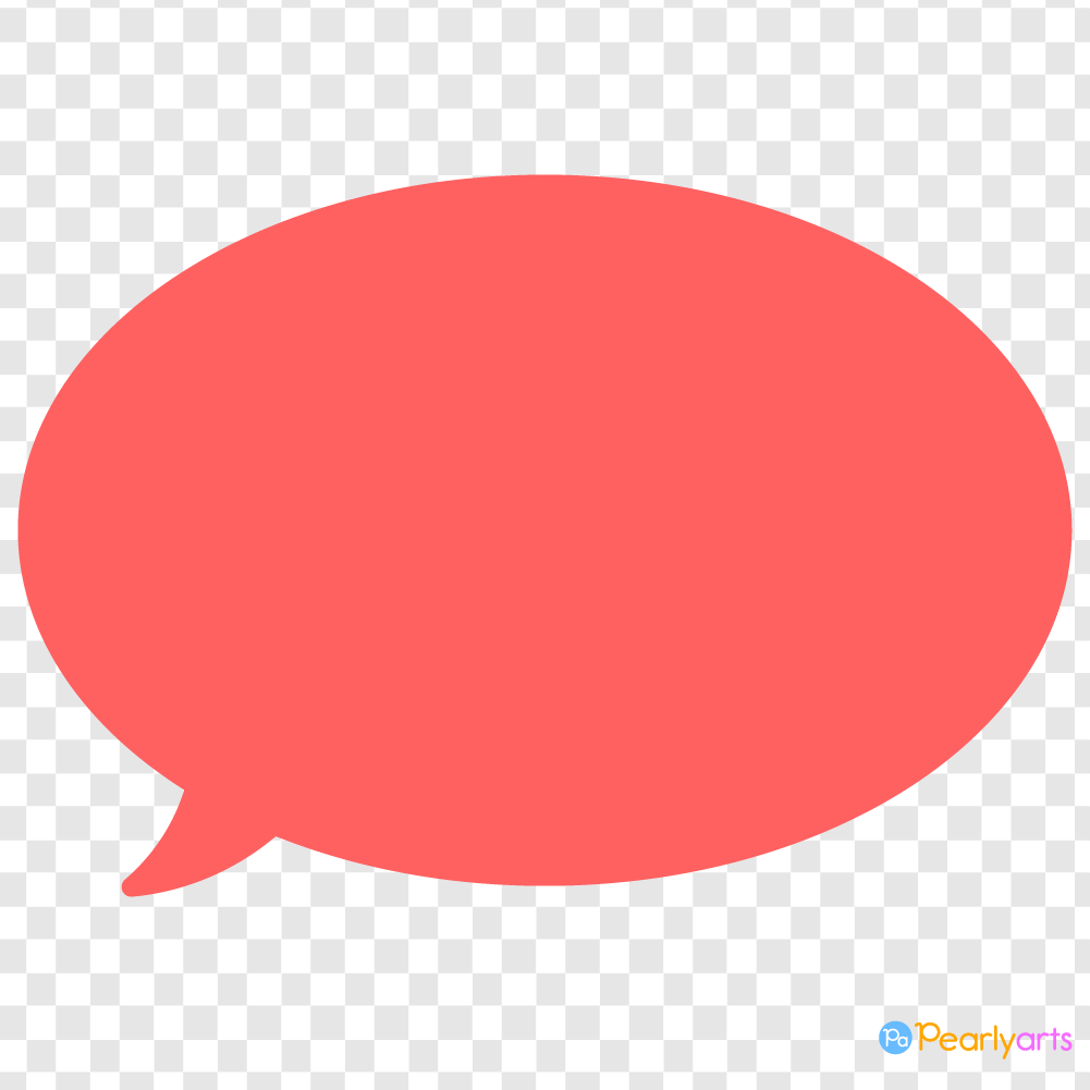 FREE Red Oval Speech Bubble Clipart WM | Pearly Arts