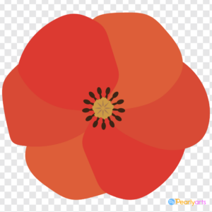 FREE Red Poppy Flower Clipart WM | Pearly Arts