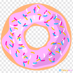 FREE Strawberry Frosted Donut Clipart WM | Pearly Arts