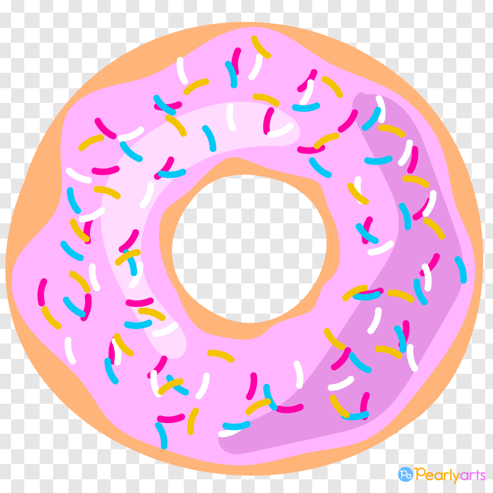 FREE Strawberry Frosted Donut Clipart WM | Pearly Arts