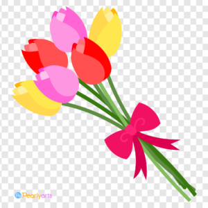 FREE Tulip Bouquet Clipart WM | Pearly Arts