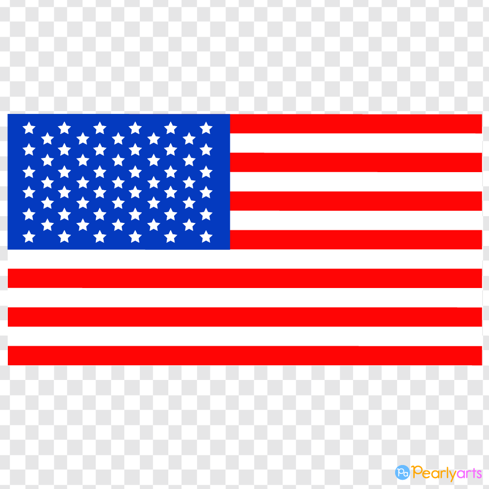 FREE US Flag Clipart WM | Pearly Arts