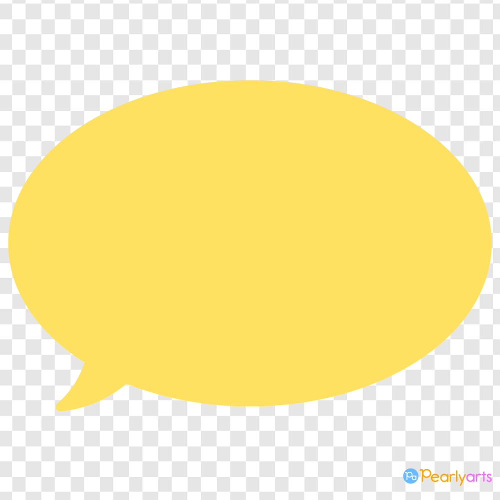 FREE Yellow Oval Speech Bubble Clipart WM | Pearly Arts