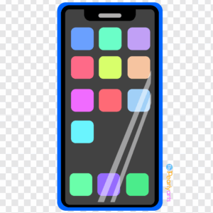 FREE Blue Smartphone Clipart WM | Pearly Arts