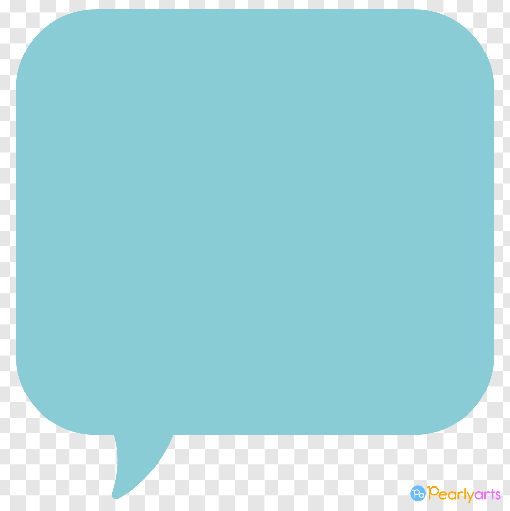 FREE Blue Square Speech Bubble Clipart WM | Pearly Arts