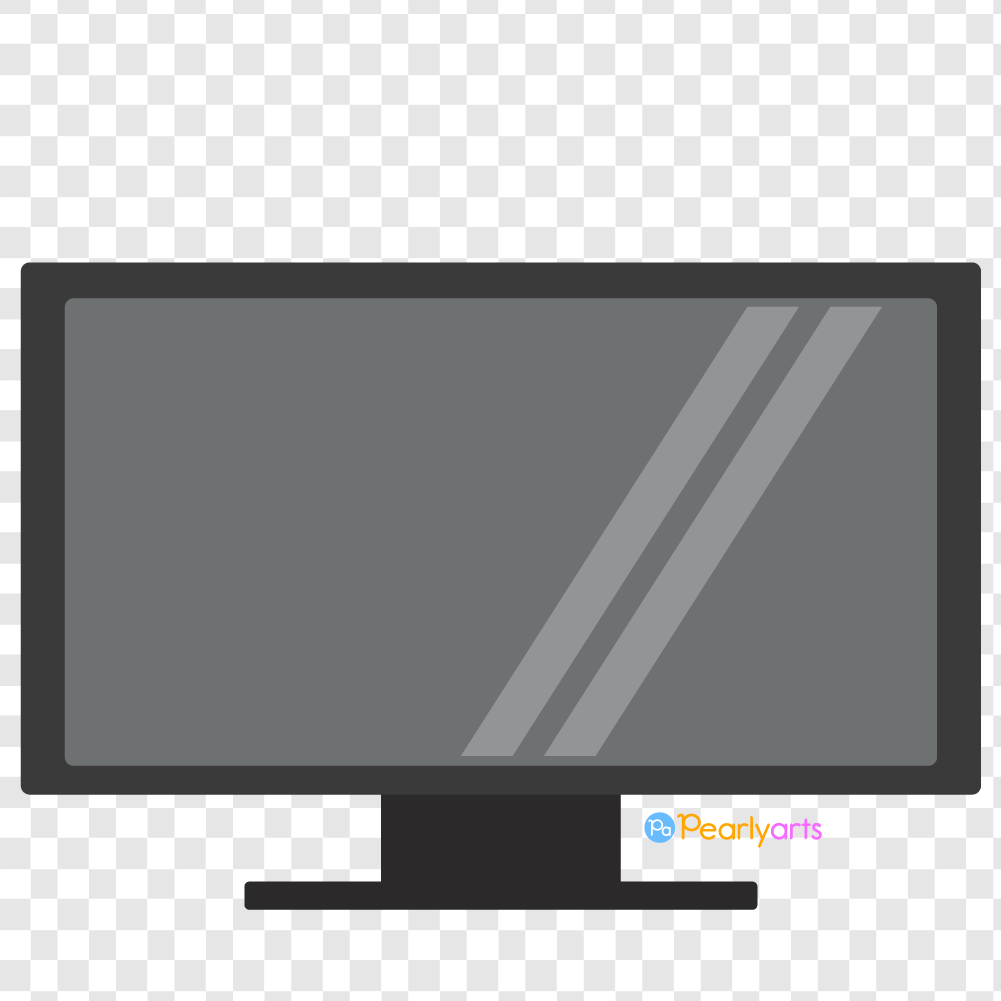 FREE Flat Screen TV Clipart WM | Pearly Arts