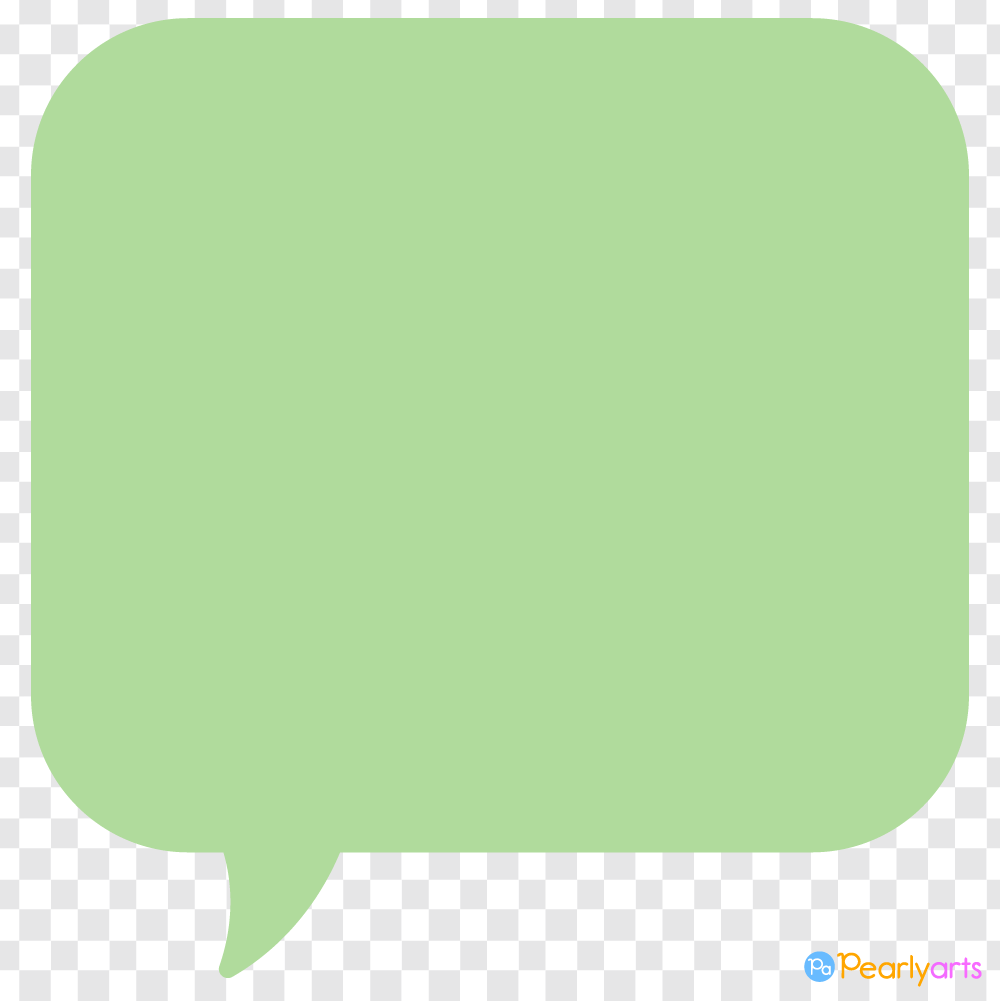 FREE Green Square Speech Bubble Clipart WM | Pearly Arts
