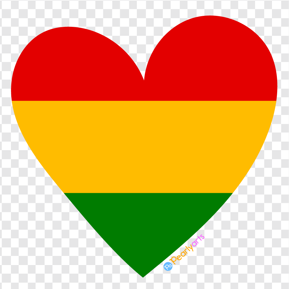 FREE Juneteenth Heart Clipart WM | Pearly Arts