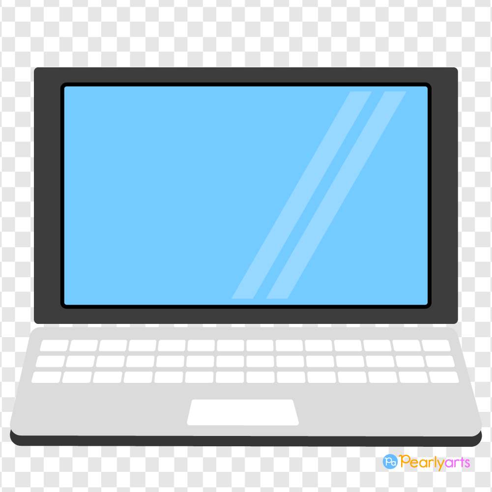 FREE Laptop Computer Clipart WM | Pearly Arts