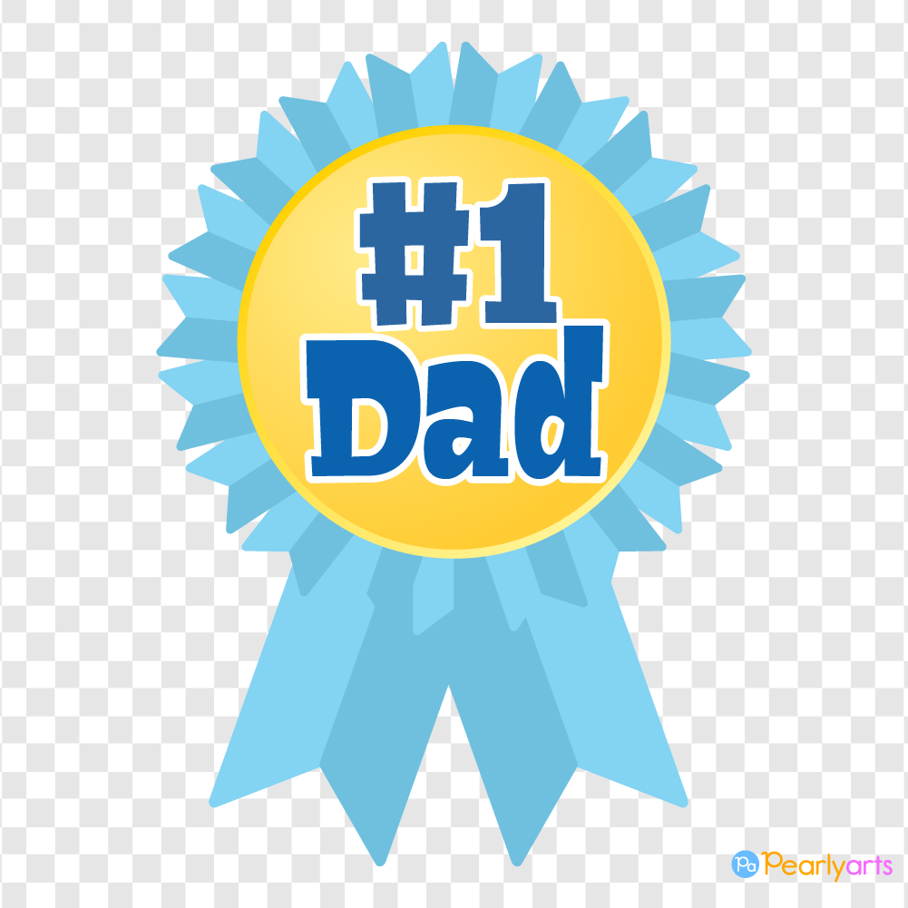 FREE Number one Dad Clipart WM | Pearly Arts