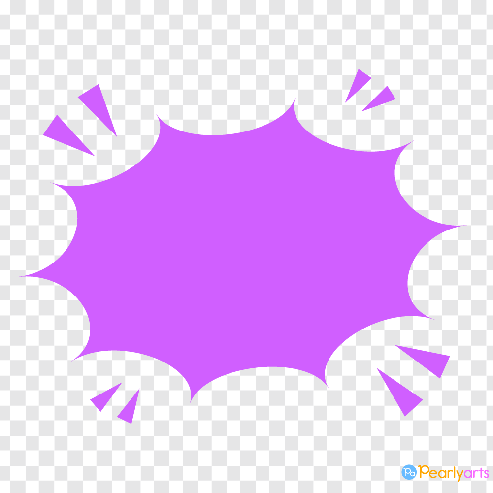 FREE Purple Angry Speech Bubble Clipart WM | Pearly Arts