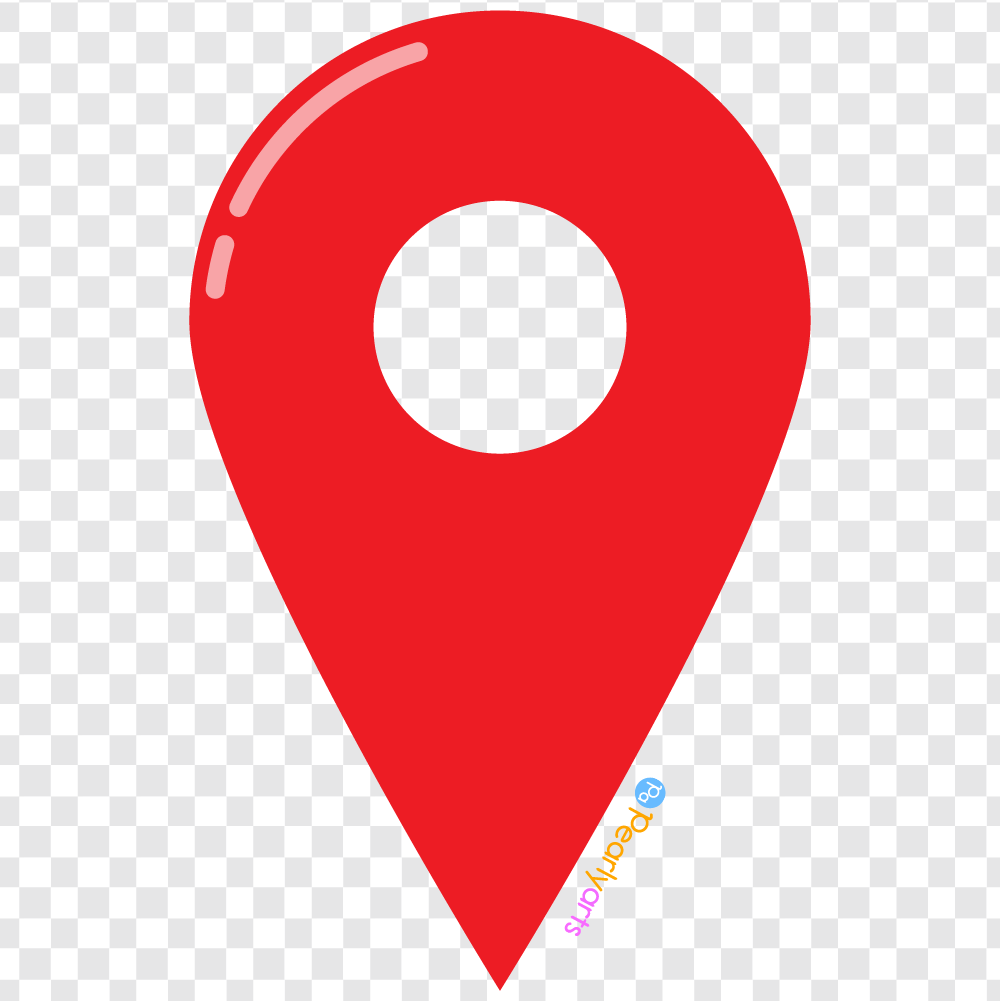 FREE Red Location Pin Clipart WM | Pearly Arts