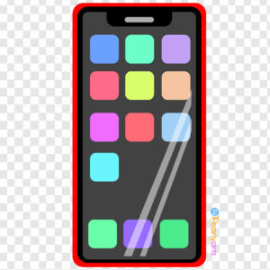 FREE Red Smartphone Clipart WM | Pearly Arts