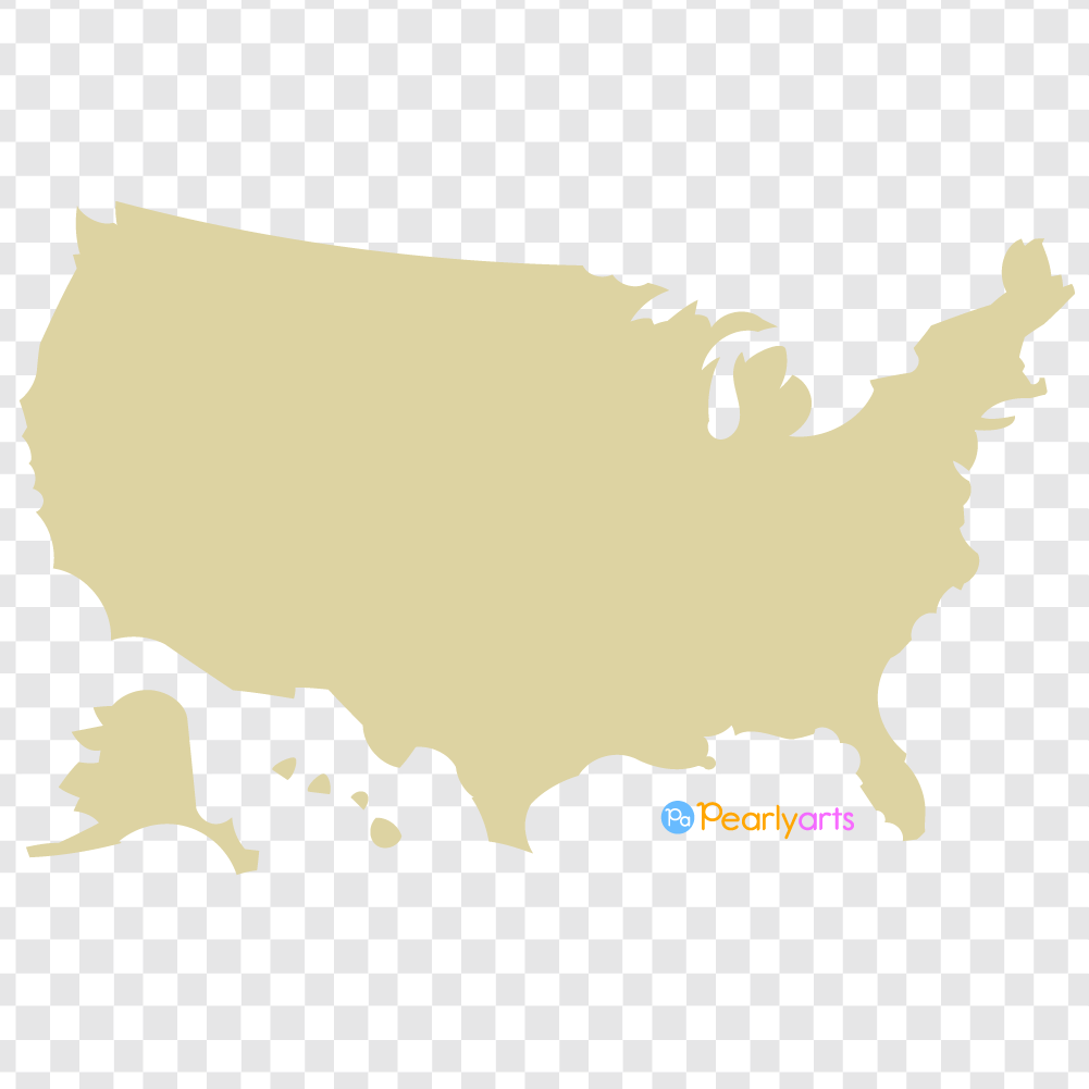 FREE USA Map Clipart WM | Pearly Arts