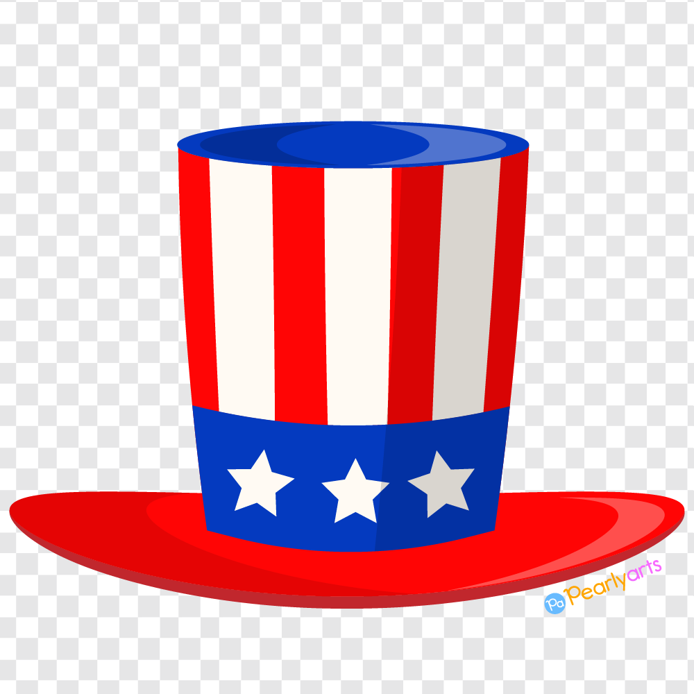 FREE Uncle Sam Hat Clipart WM | Pearly Arts