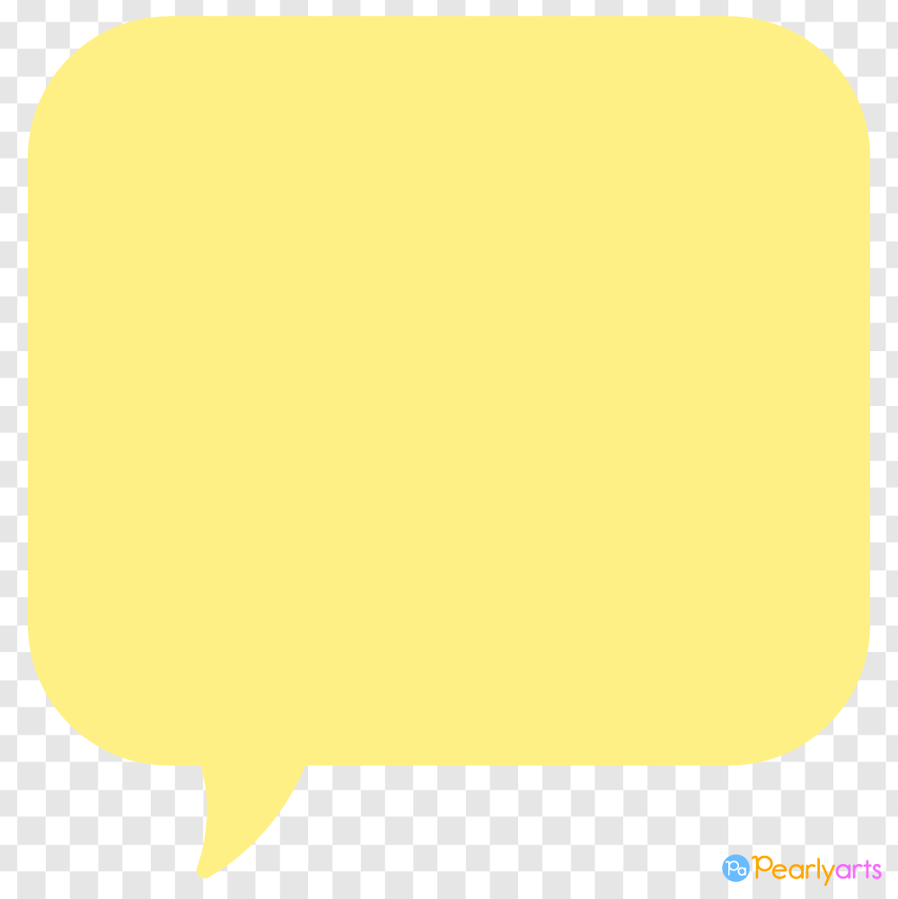 FREE Yellow Square Speech Bubble Clipart WM | Pearly Arts