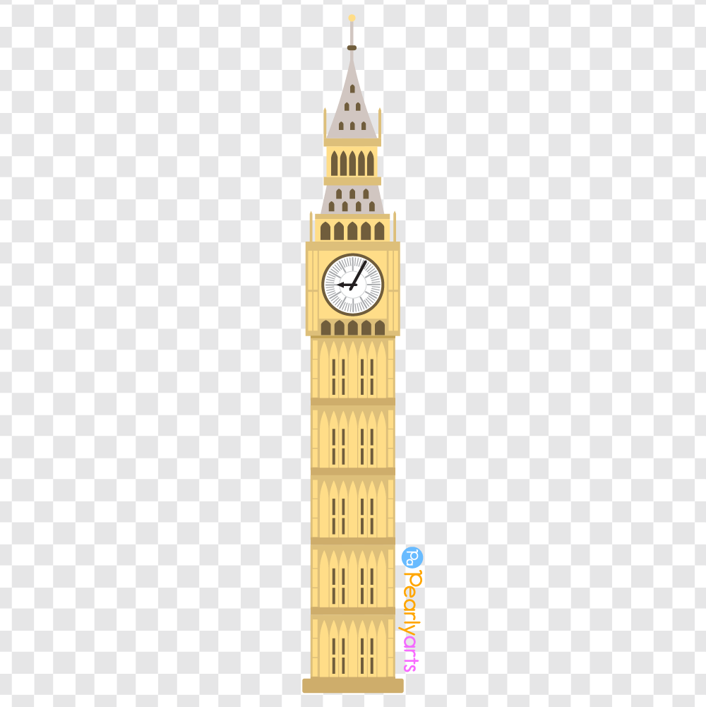 FREE Big Ben Clipart WM | Pearly Arts