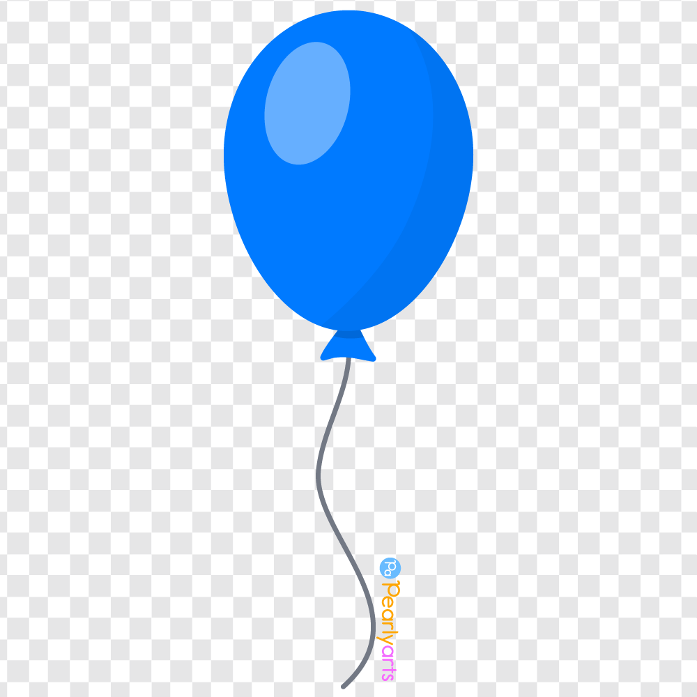 FREE Blue Balloon Clipart WM | Pearly Arts
