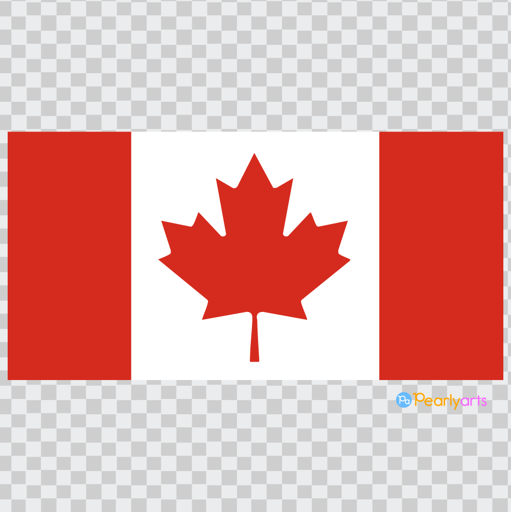 FREE Canada Flag Clipart WM | Pearly Arts