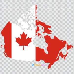 FREE Canada Flag Map Clipart WM | Pearly Arts