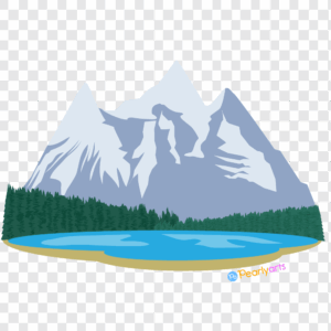 FREE Canadian Rocky Mountains Clipart WM | Pearly Arts
