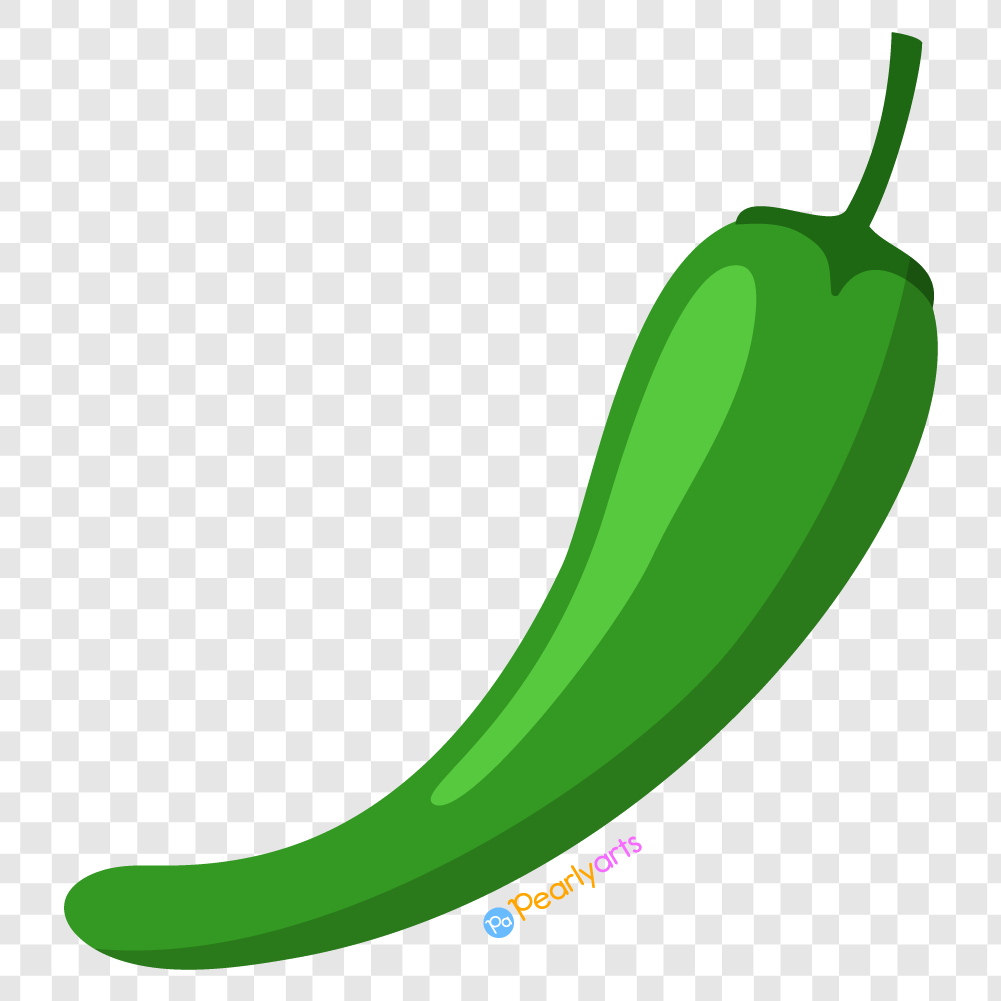 FREE Green Chili Pepper Clipart WM | Pearly Arts