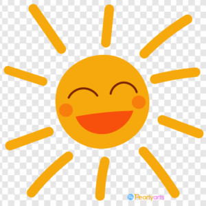 FREE Smiling Sun Clipart WM | Pearly Arts