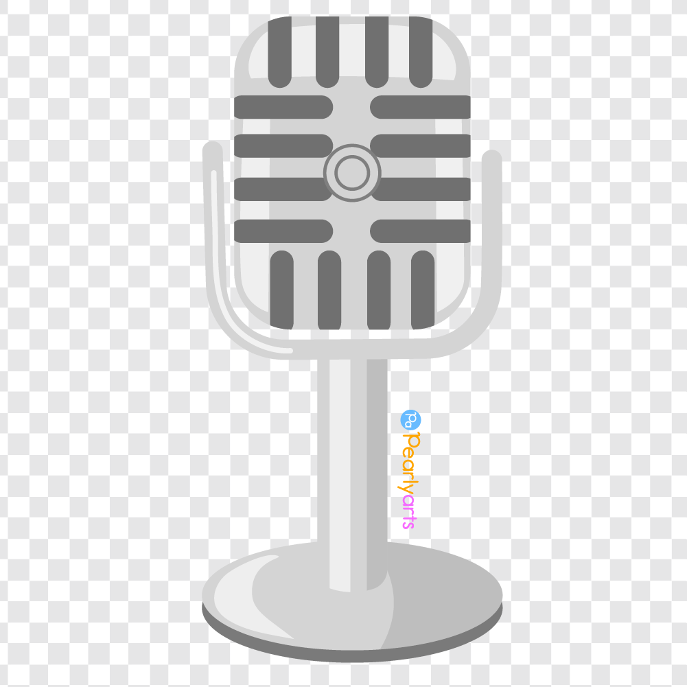 Microphone Clipart WM | Pearly Arts