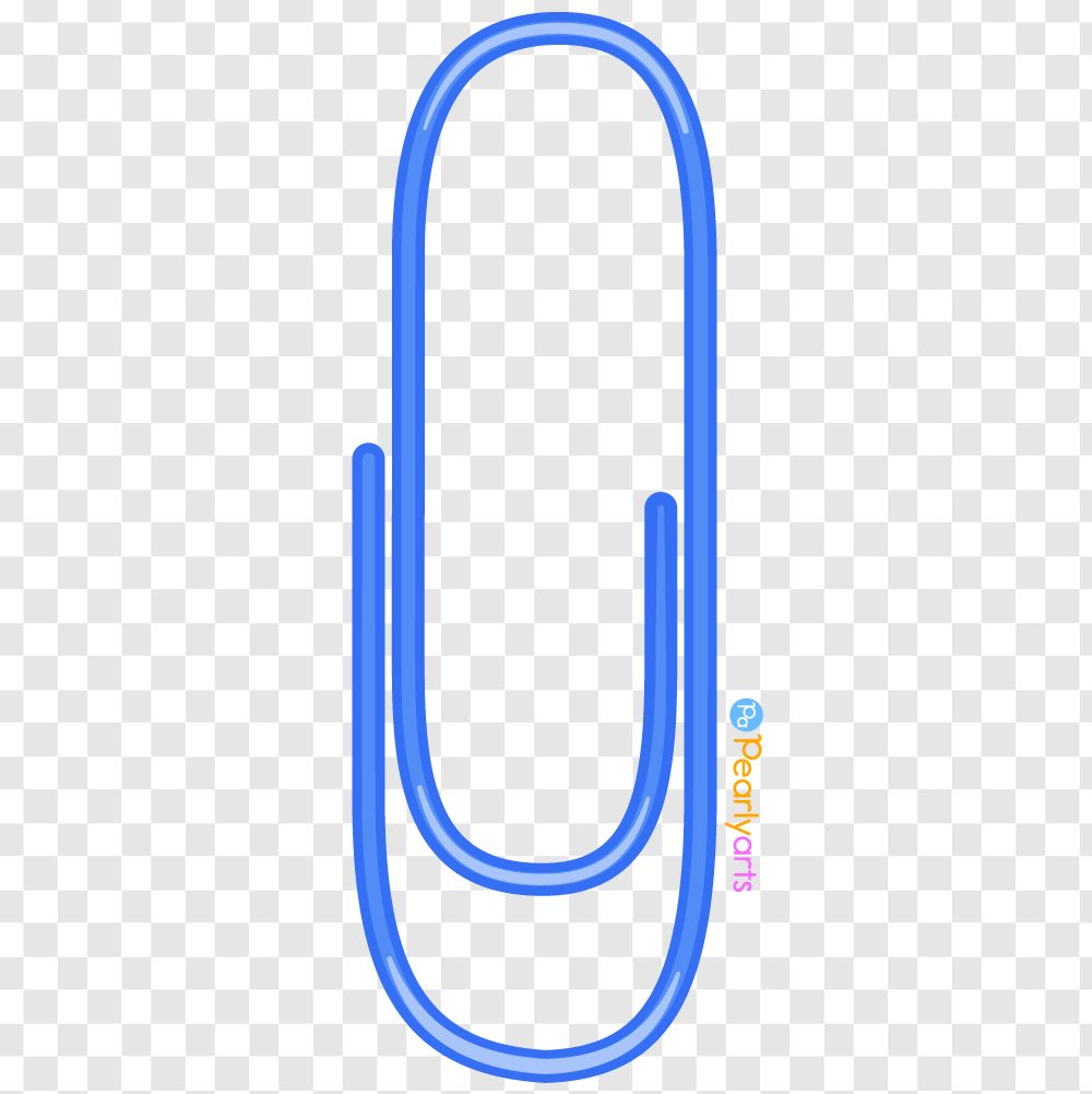 FREE Blue Paper Clip Clipart WM | Pearly Arts