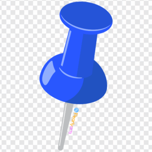 FREE Blue Push Pin Clipart WM | Pearly Arts