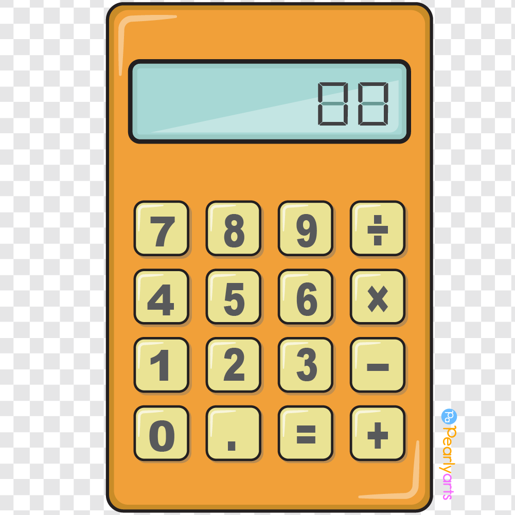 FREE Calculator Clipart with outline WM | Pearly Arts