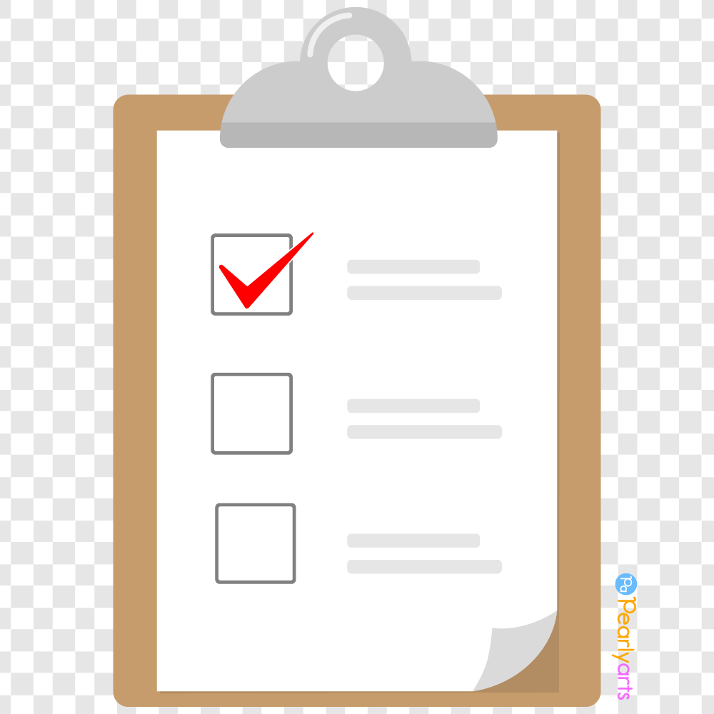FREE Checklist Clipart WM | Pearly Arts