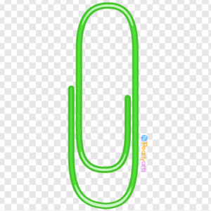 FREE Green Paper Clip Clipart WM | Pearly Arts