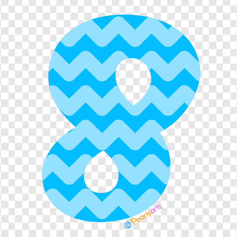 FREE Number Eight Clipart WM | Pearly Arts