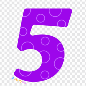 FREE Number Five Clipart WM | Pearly Arts
