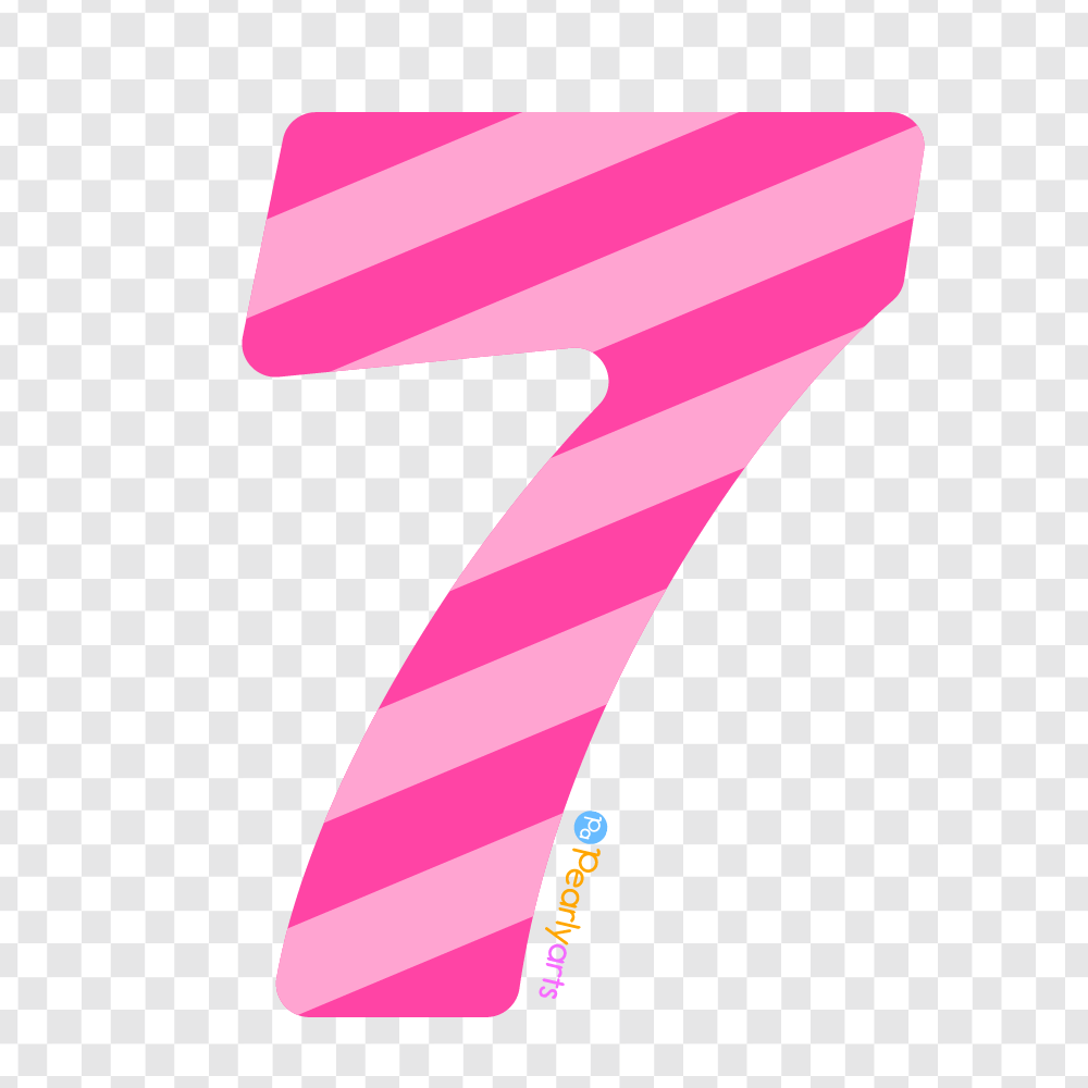FREE Number Seven Clipart WM | Pearly Arts