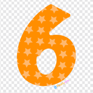 FREE Number Six Clipart WM | Pearly Arts