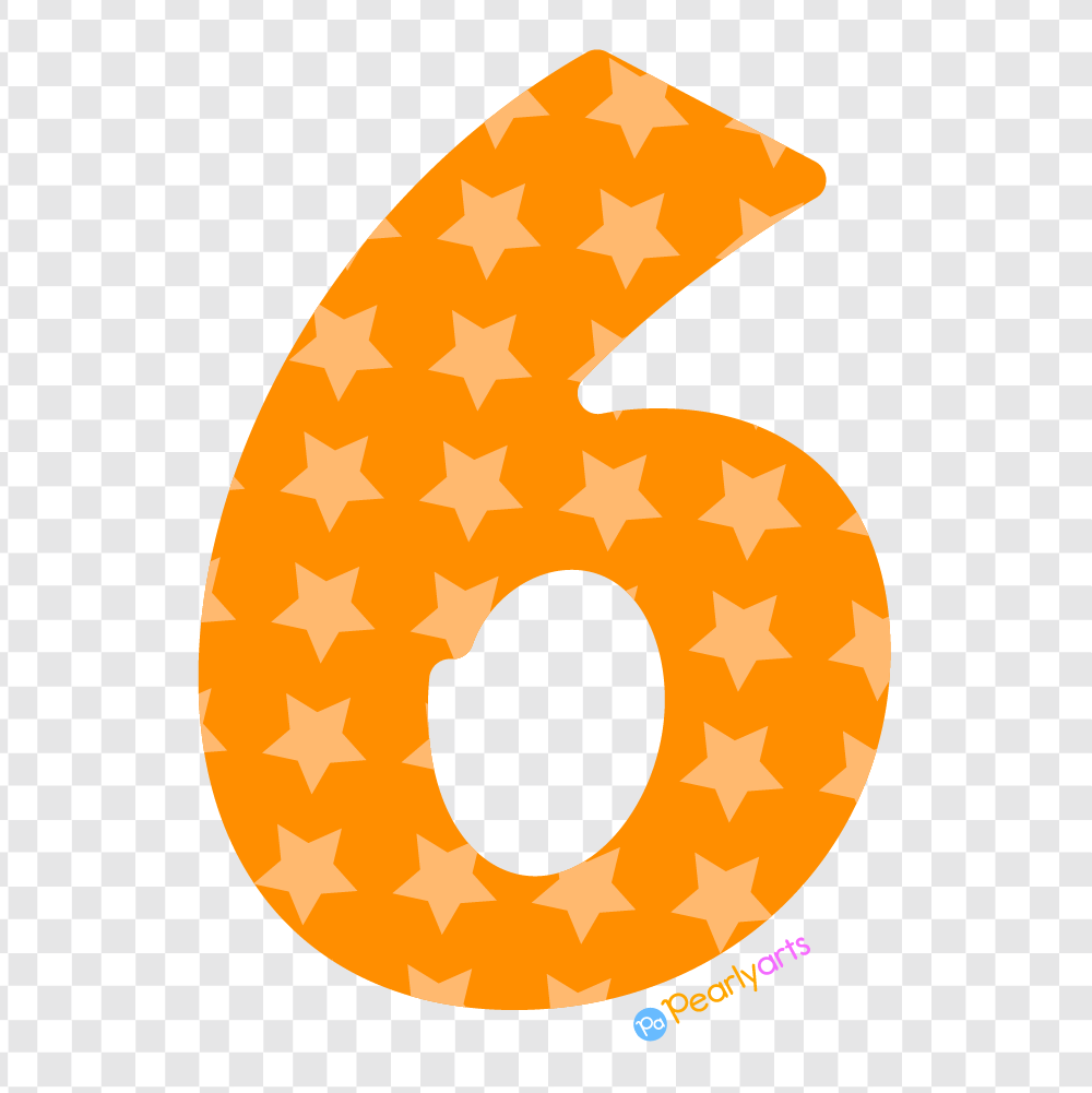 FREE Number Six Clipart WM | Pearly Arts