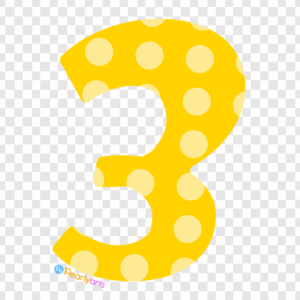 FREE Number Three Clipart WM | Pearly Arts