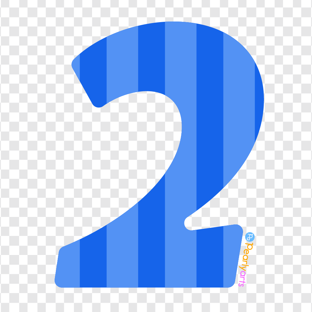 FREE Number Two Clipart WM | Pearly Arts