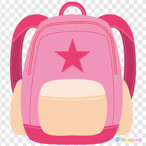 FREE Pink School Backpack Clipart WM | Pearly Arts