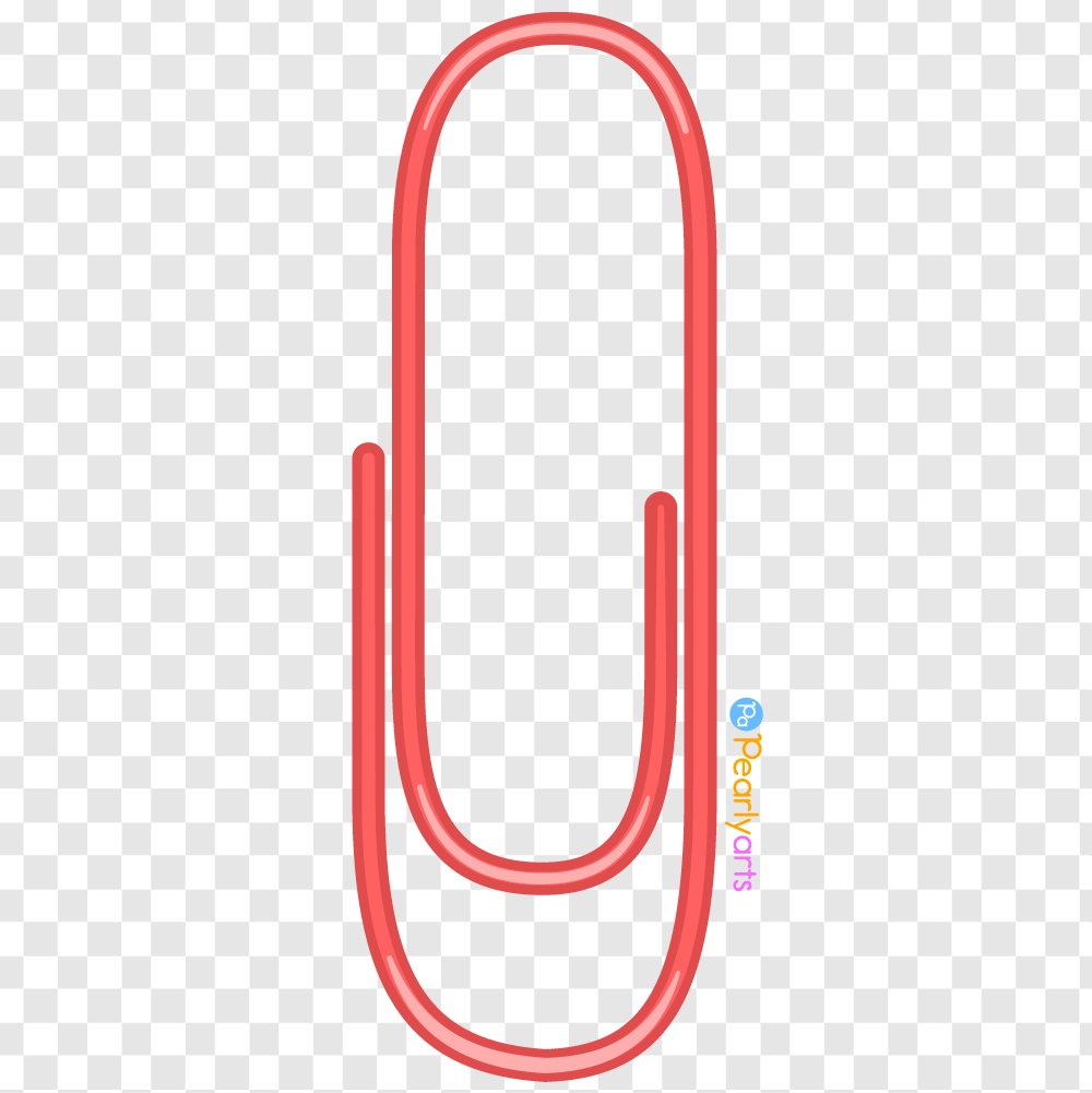 FREE Red Paper Clip Clipart WM | Pearly Arts