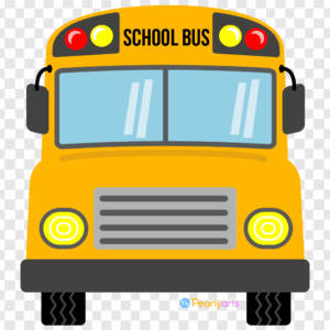 FREE School Bus front Clipart WM | Pearly Arts