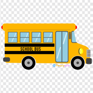 FREE School Bus side Clipart WM | Pearly Arts