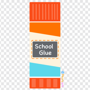 FREE School Glue Stick Clipart WM | Pearly Arts
