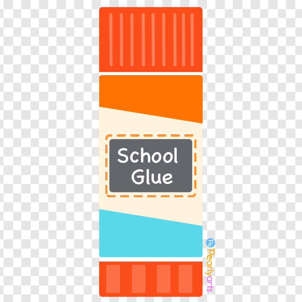 FREE School Glue Stick Clipart WM | Pearly Arts